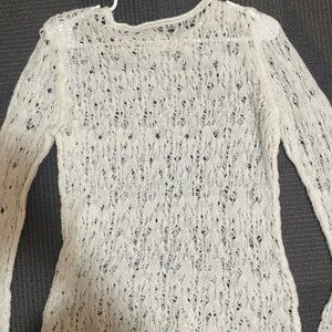 Wild Cream Lace Knit Sweater